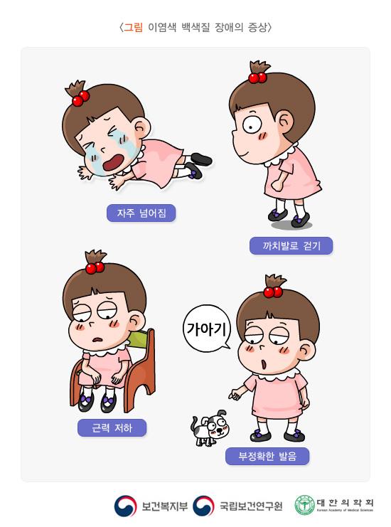 이염색 백색질 장애의 증상